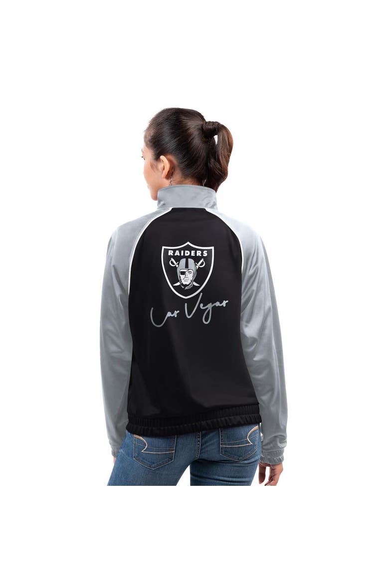 Women's G-III 4Her by Carl Banks Black Las Vegas Raiders Replay Full-Zip Track Jacket, Alternate, color, Black