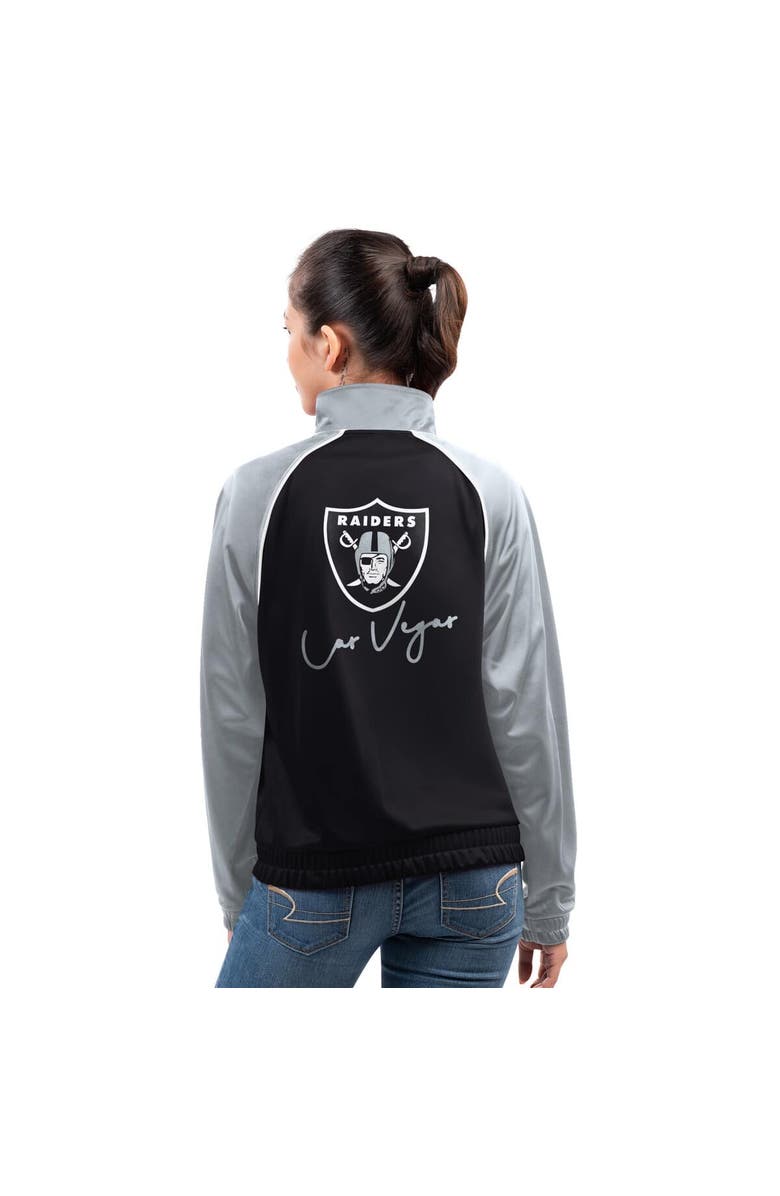 G-III 4HER BY CARL BANKS Women's G-III 4Her by Carl Banks Black Las Vegas Raiders Replay Full-Zip Track Jacket, Alternate, color, Black