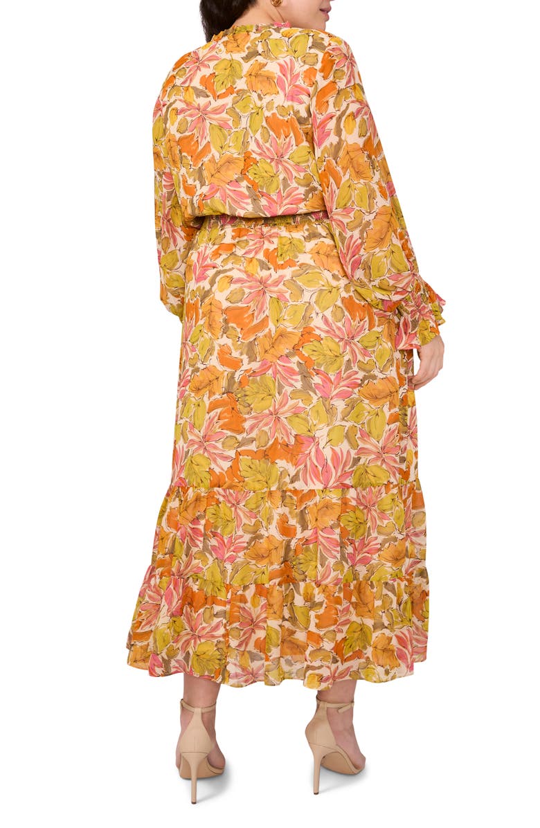 Vince Camuto Floral Long Sleeve Maxi Dress, Alternate, color, 