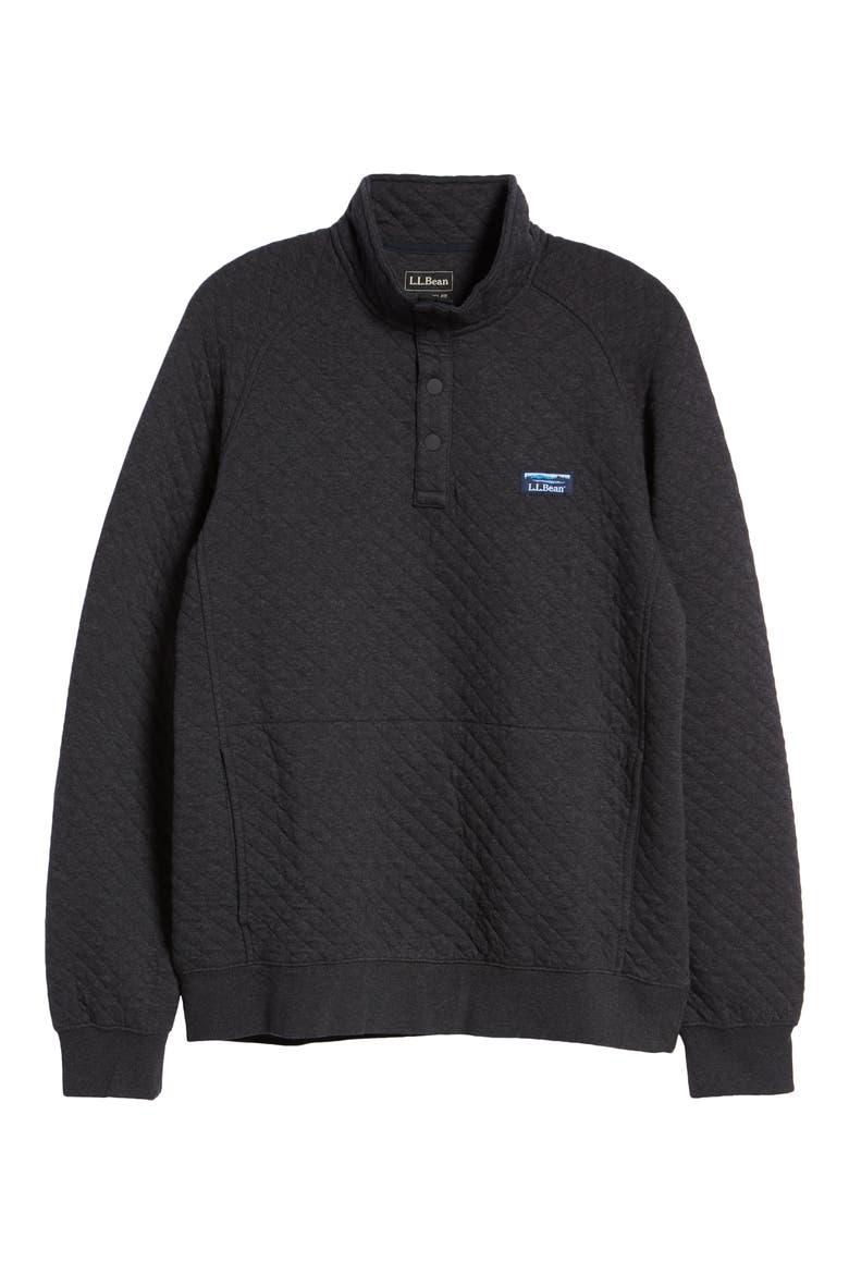 Quilted Sweatshirt, Alternate, color, DARK CHARCOAL HEATHERDNU