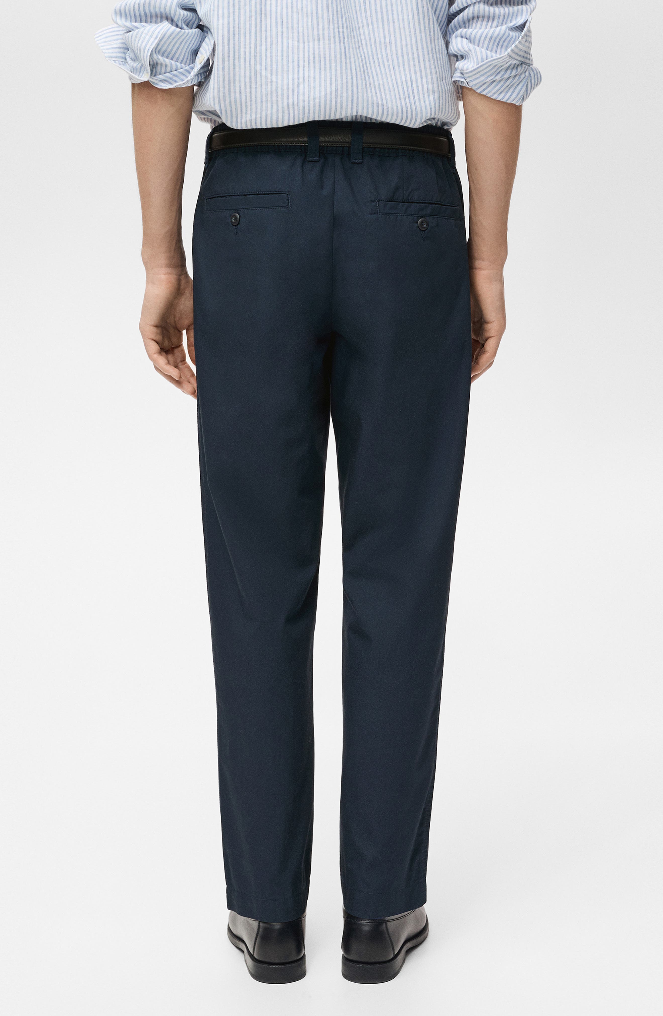 Drawstring Straight Leg Poplin Pants - image 2