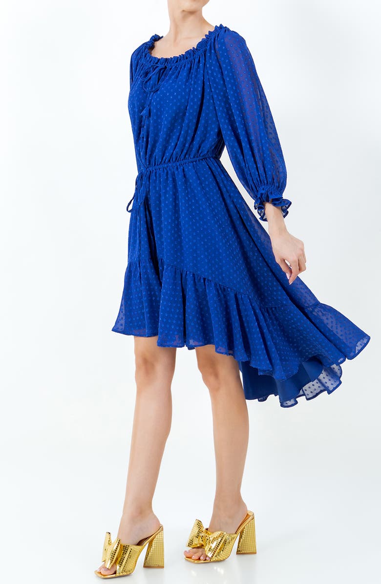 MEGHAN LA Keiko Midi Dress, Alternate, color, Royal