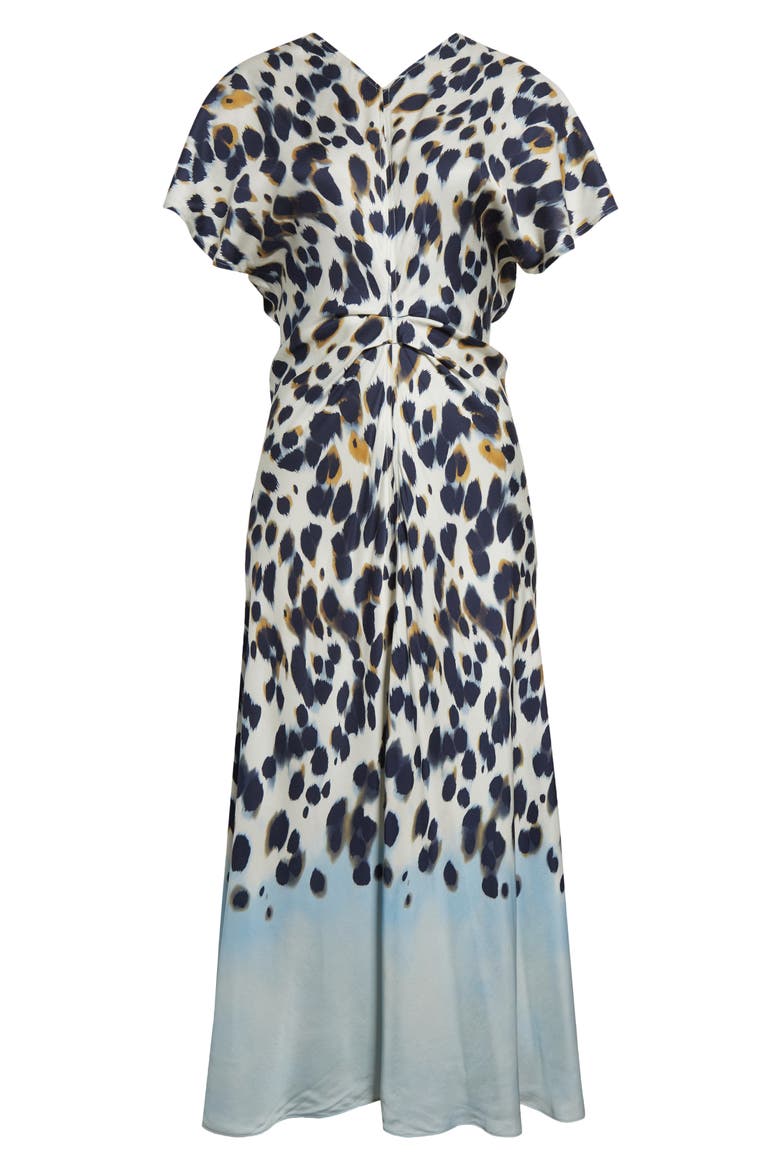 Rem Dot Print A-Line Dress, Alternate, color, NAVYLIGHT