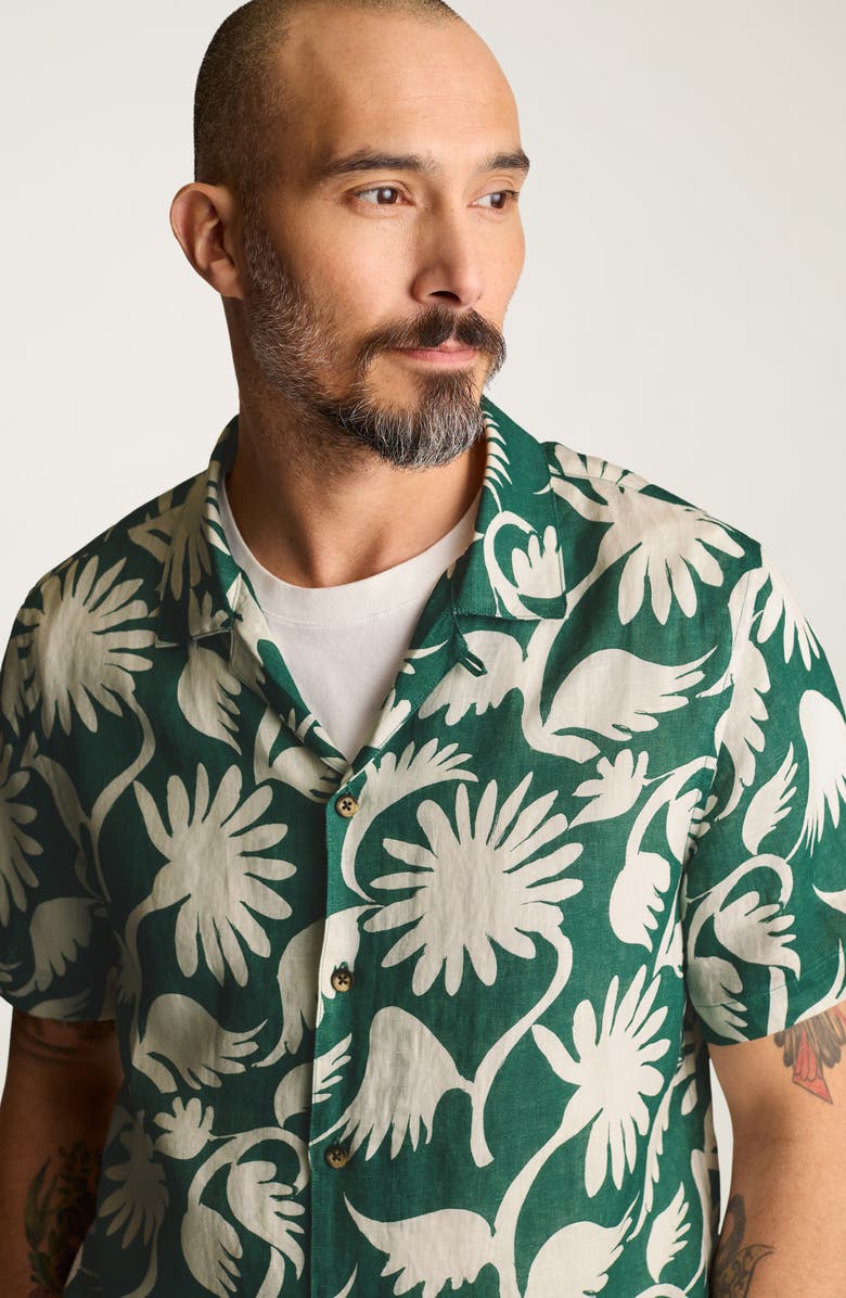 Bonobos Resort Riviera Floral Linen Camp Shirt, Alternate, color, Floral