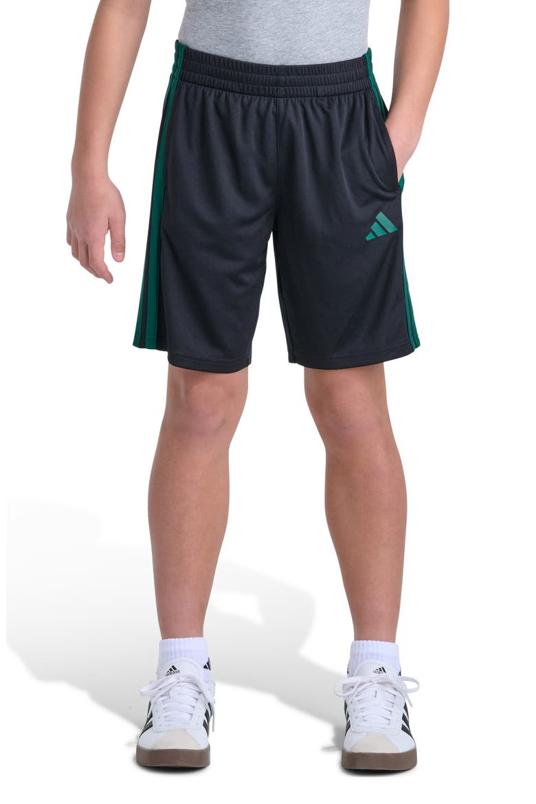 Kids' Essentials Shorts, Main, color, BLACK/ GREEN