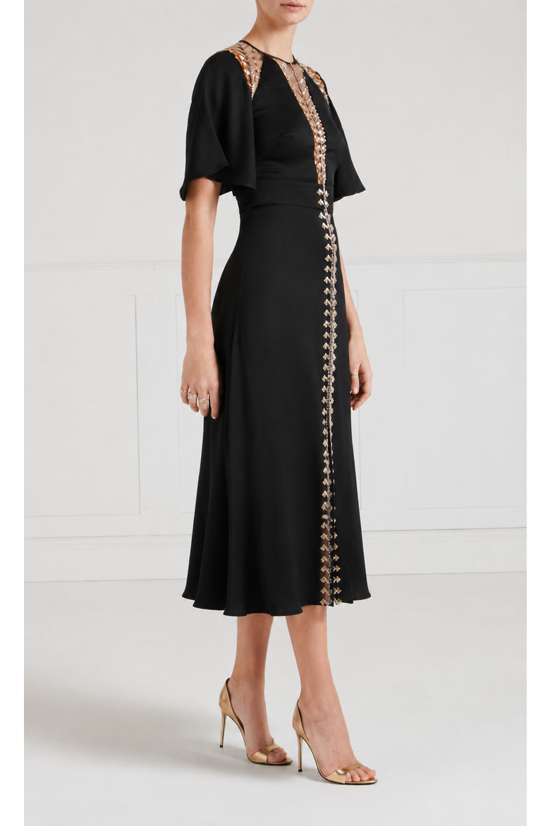 Wildlife Cocktail Dress, Alternate, color, Black