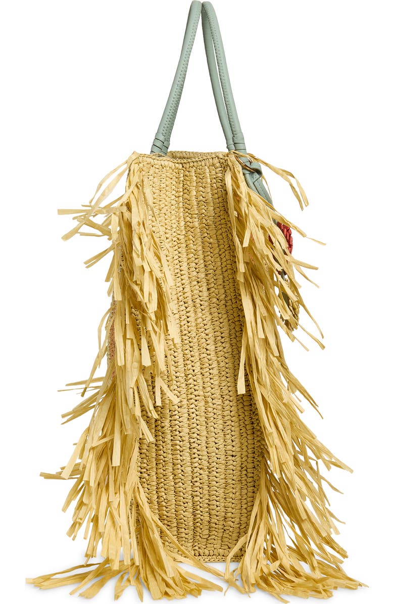 Sam Edelman Lily Straw Tote, Alternate, color, Natural/ Green