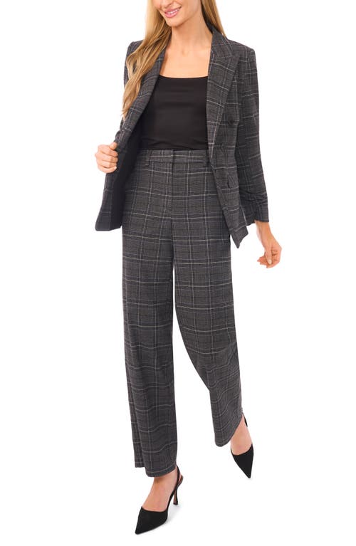 Halogenr Halogen(r) Plaid Scrunch Sleeve Blazer In Gray