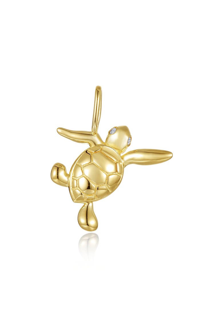 Sea Turtle Pendant Charm, Main, color, GOLD