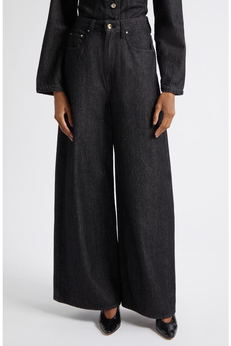Slick High Waist Wide Leg Jeans, Main, color, ASH WASH