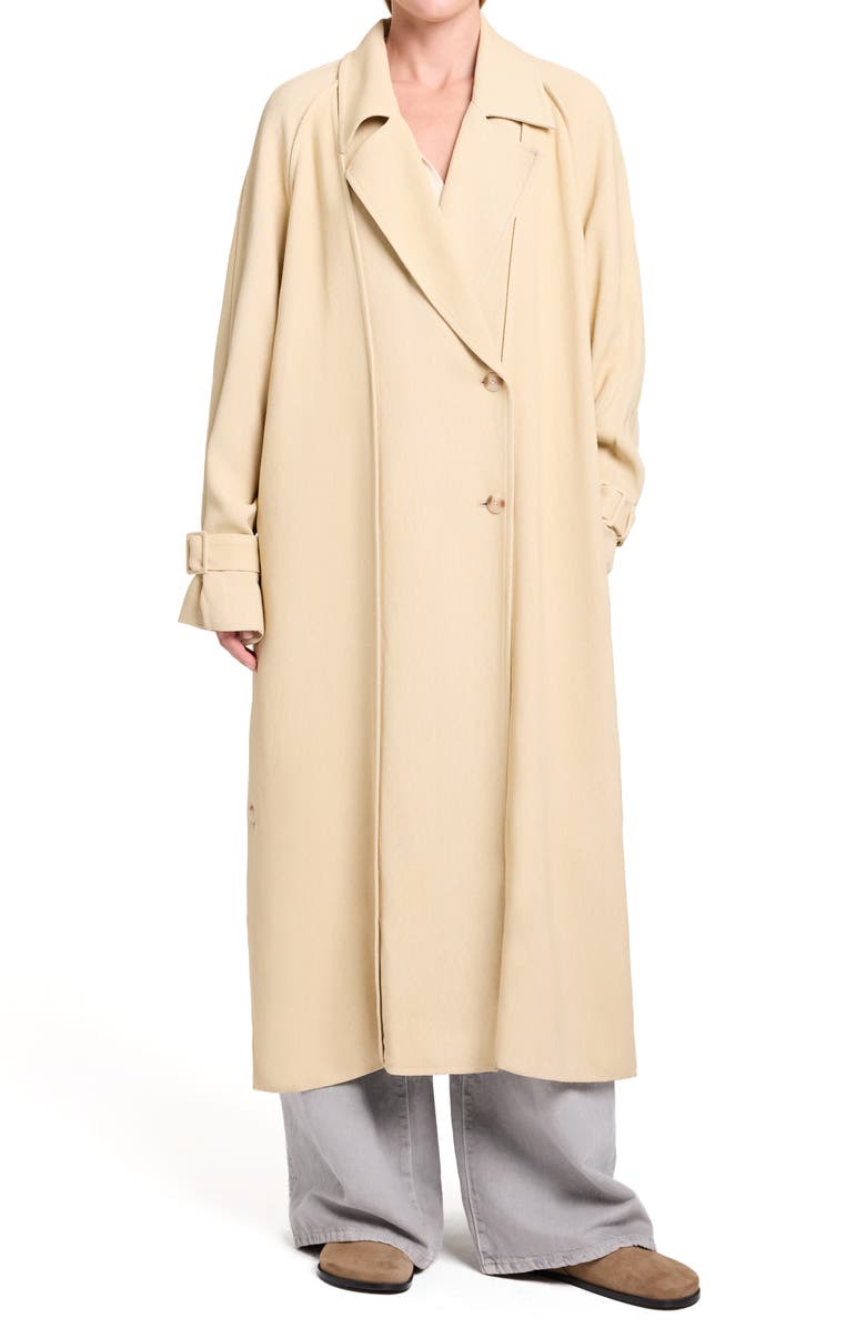TWP Unfinished Business Double Breasted Trench Coat, Alternate, color, Moonlight