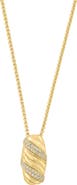 EFFY 14K Gold Plated Sterling Silver Zircon Nugget Pendant Necklace