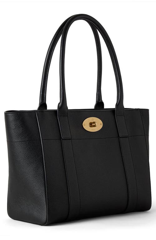 Mulberry Bayswater 9 To 5 Leather Zip Tote In Black