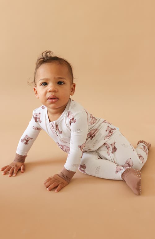 Posh Peanut Bernard Fitted Convertible One-piece Pajamas In White