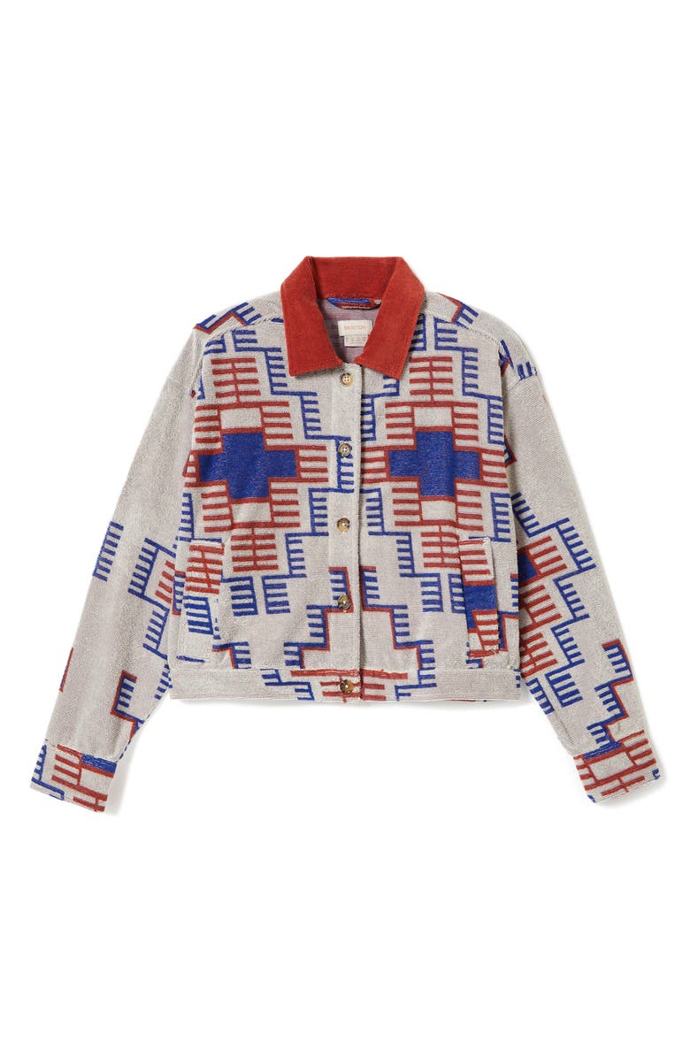 Brixton Trail Terry Crop Trucker Jacket, Alternate, color,