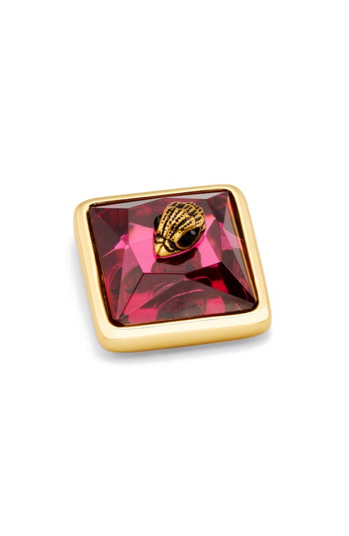 Kurt Geiger London Eagle Square Stud Earrings In Gold
