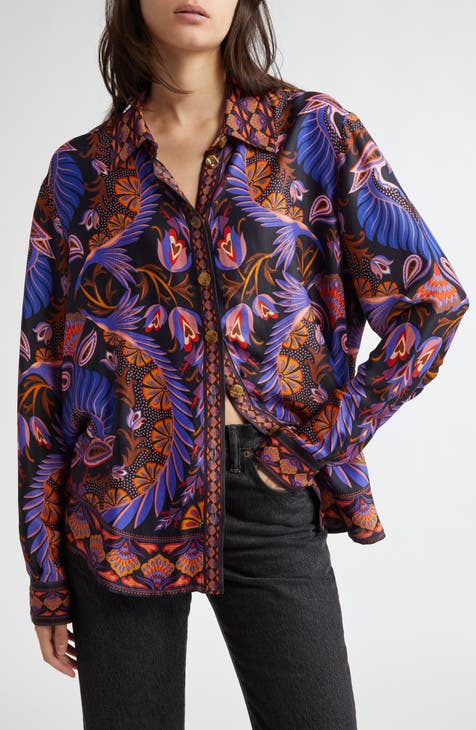 Farm Rio Women’s Mixed Print Shirt - Size outlets Small