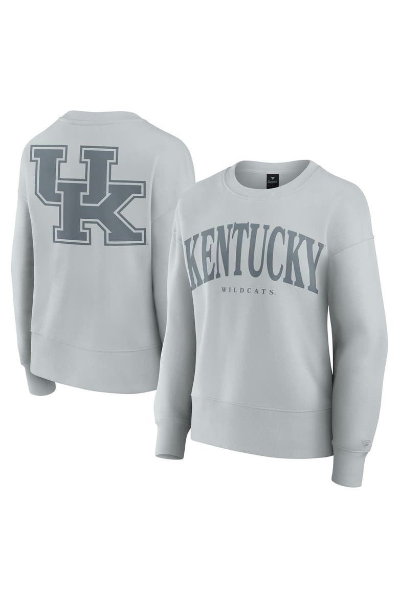 Women's Fanatics Gray Kentucky Wildcats Supersoft Flow Fleece Pullover Sweatshirt, Main, color, Gray