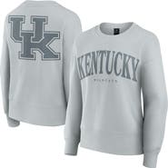 FANATICS Women's Fanatics Gray Kentucky Wildcats Supersoft Flow Fleece Pullover Sweatshirt