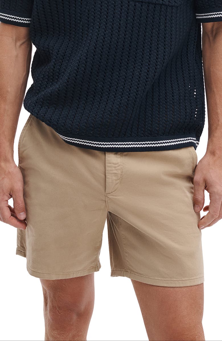 rag & bone Standard Cotton Stretch Twill Chino Shorts, Main, color, Khaki