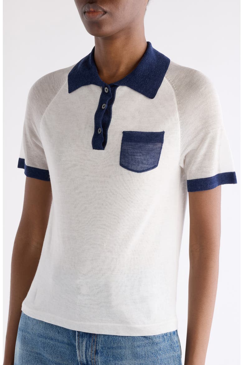 Kout Pocket Polo, Alternate, color, WHITE/ NAVY