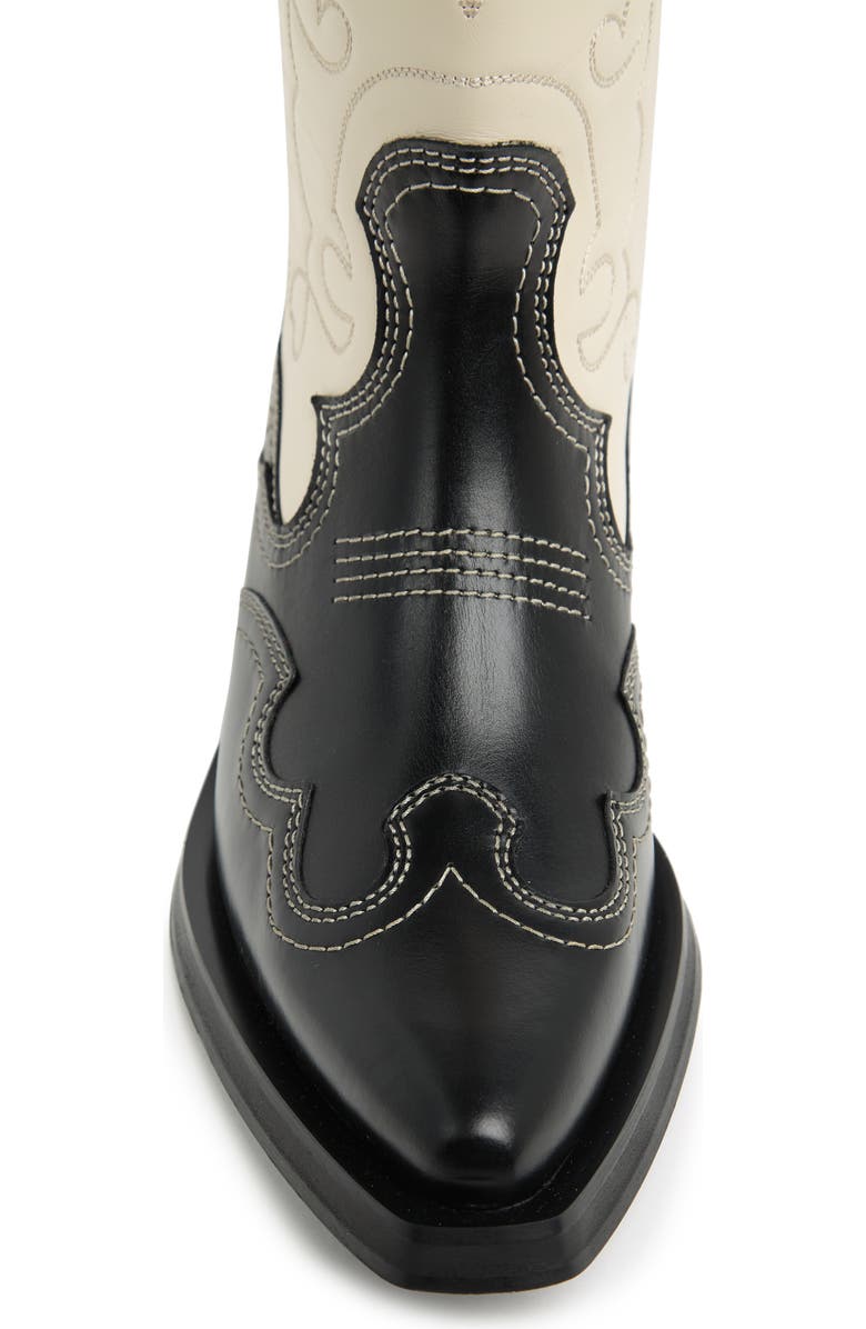 Ganni Embroidered Western Boot, Alternate, color,