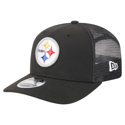 Men's New Era  Black Pittsburgh Steelers Team Collection 9SEVENTY Stretch-Snap Adjustable Hat