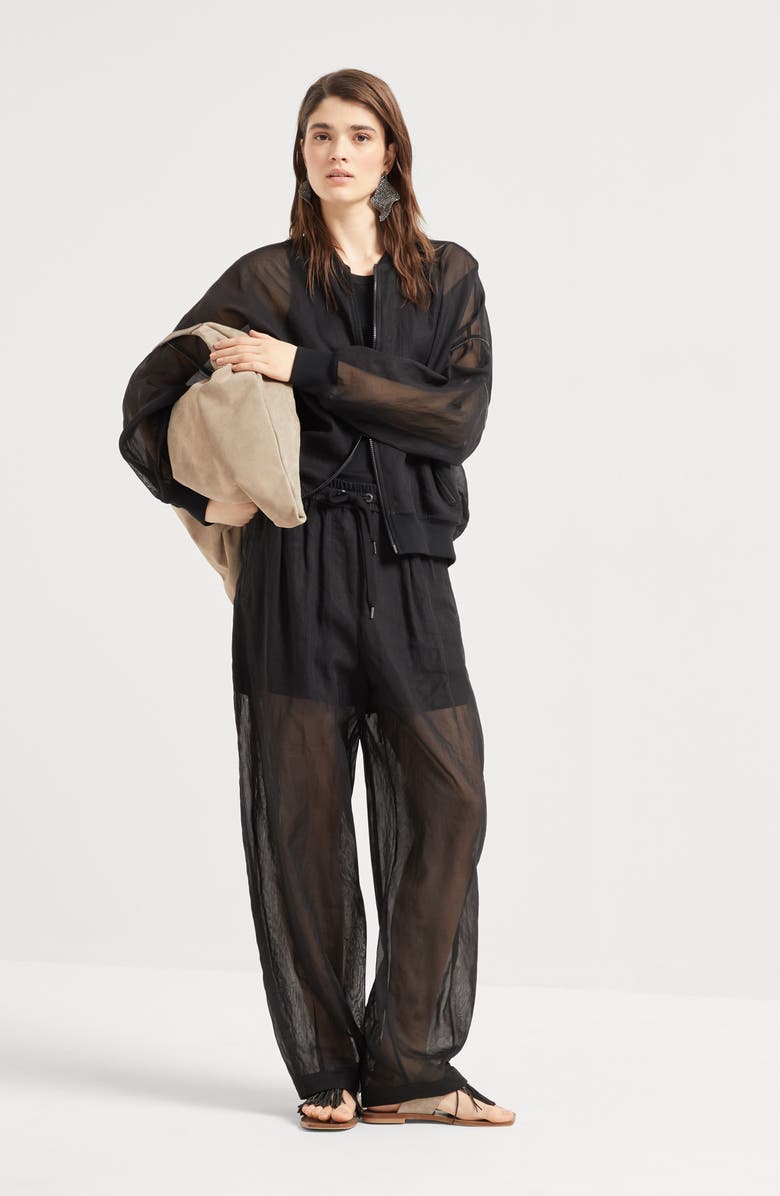 Brunello Cucinelli Bomber jacket with monili, Alternate, color, 