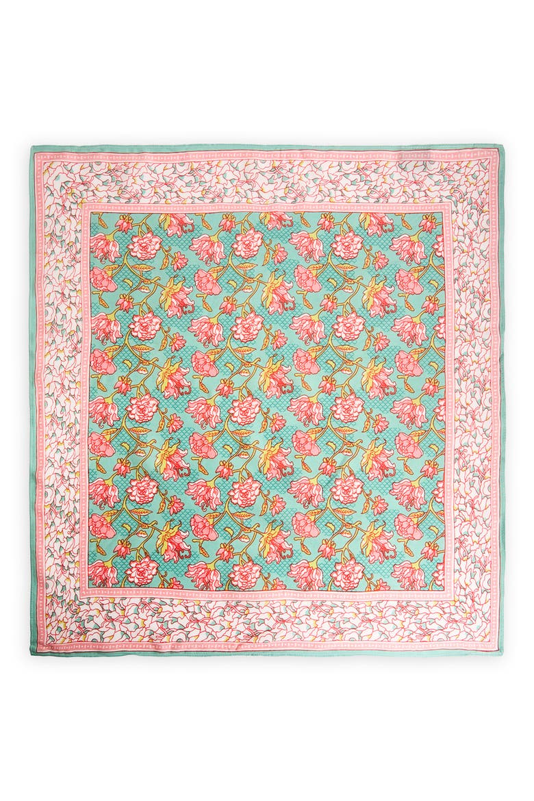 Garden Floral Modal Bandana, Main, color, LIGHT GREEN