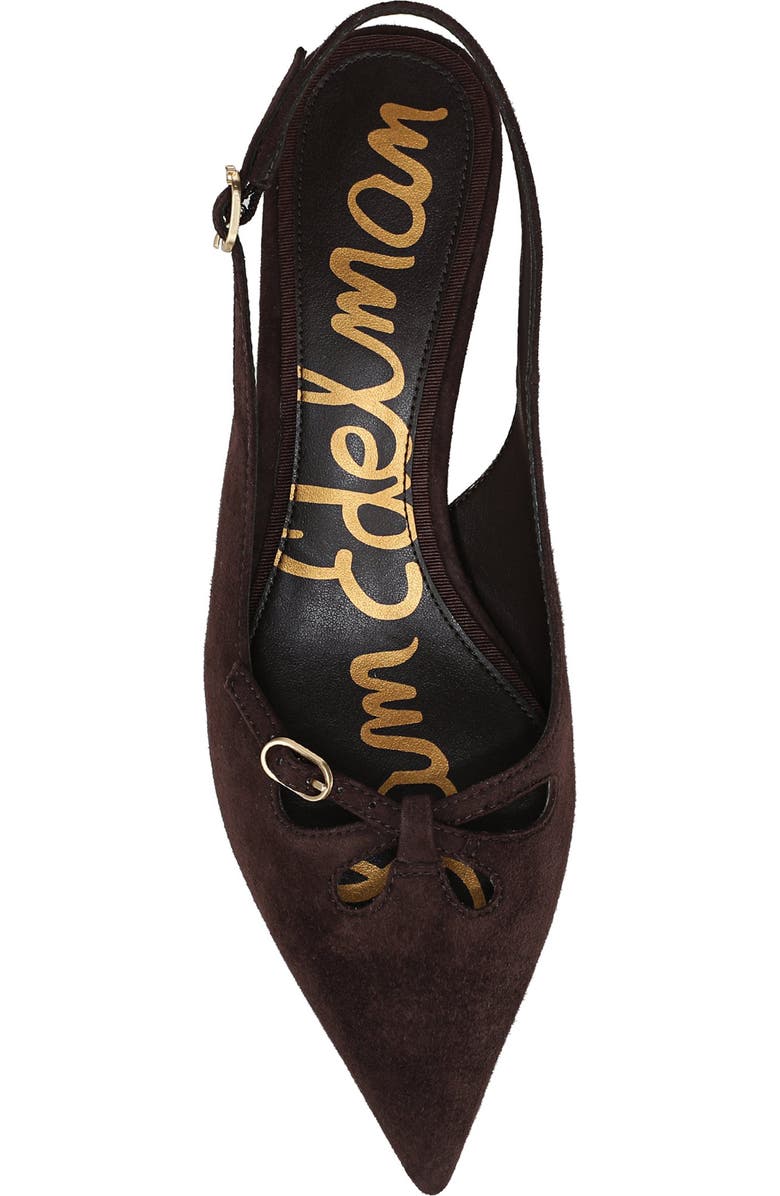 Sam Edelman Fauna Kitten Heel Slingback Pump, Alternate, color, Cafe Noir