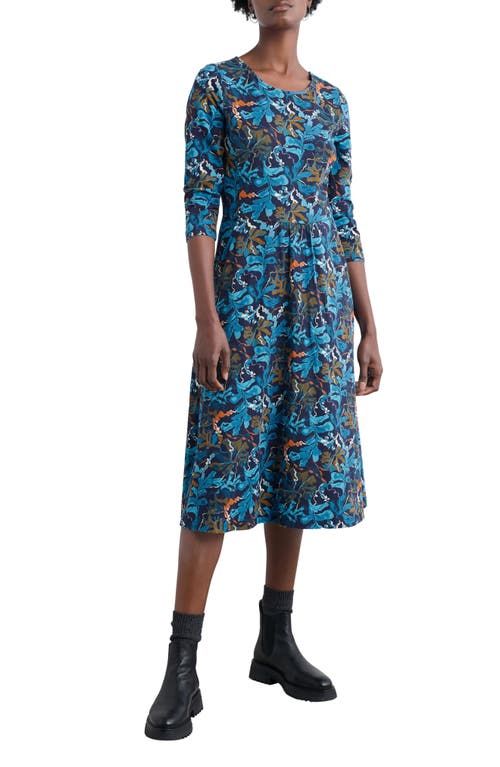 Seasalt Cornwall April Printed Stretch Organic Cotton Dress in Floating Fronds Maritime  product
