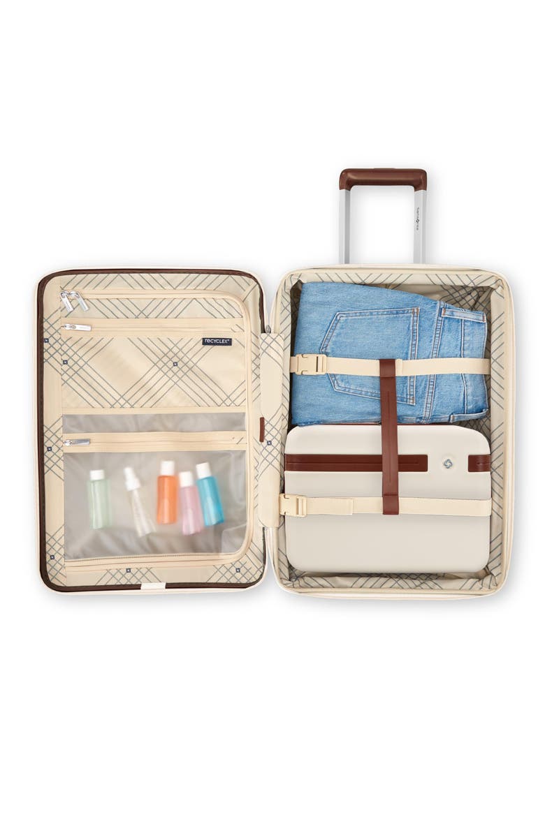 Virtuosa Hardside Expandable 21" Carry On Spinner Luggage, Alternate, color, Off White