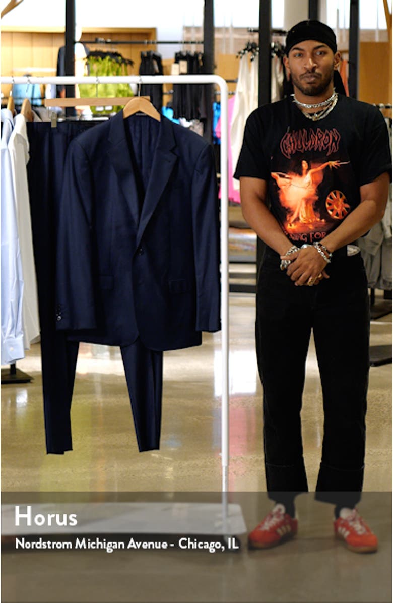 G Line Solid Blue Wool Suit, sales video thumbnail