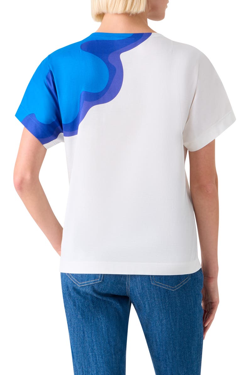 Akris punto Abstract Floral Cotton Top, Alternate, color, Cream-Multicolor