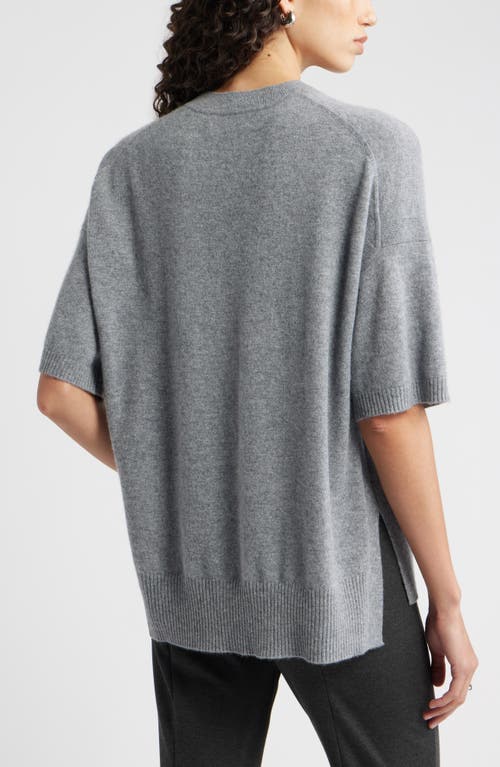 Nordstrom Short Sleeve Cashmere Sweater In Gray