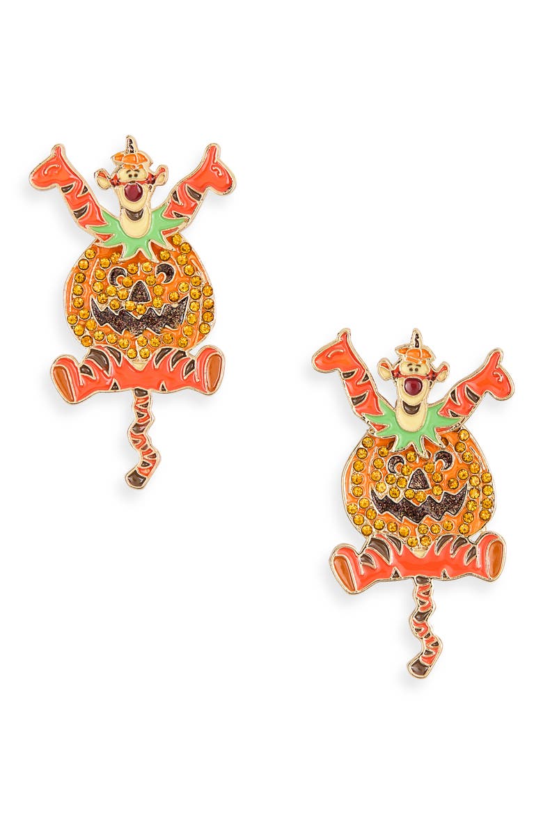 Disney Tiger Pumpkin Drop Earrings, Alternate, color, ORANGE