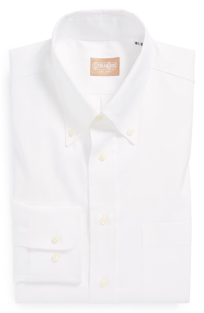 Gitman Regular Fit Pinpoint Cotton Oxford Button Down Dress Shirt, Main, color, 