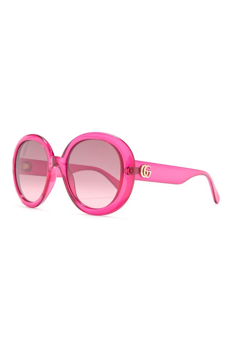 52mm Round Sunglasses, Alternate, color, PINK