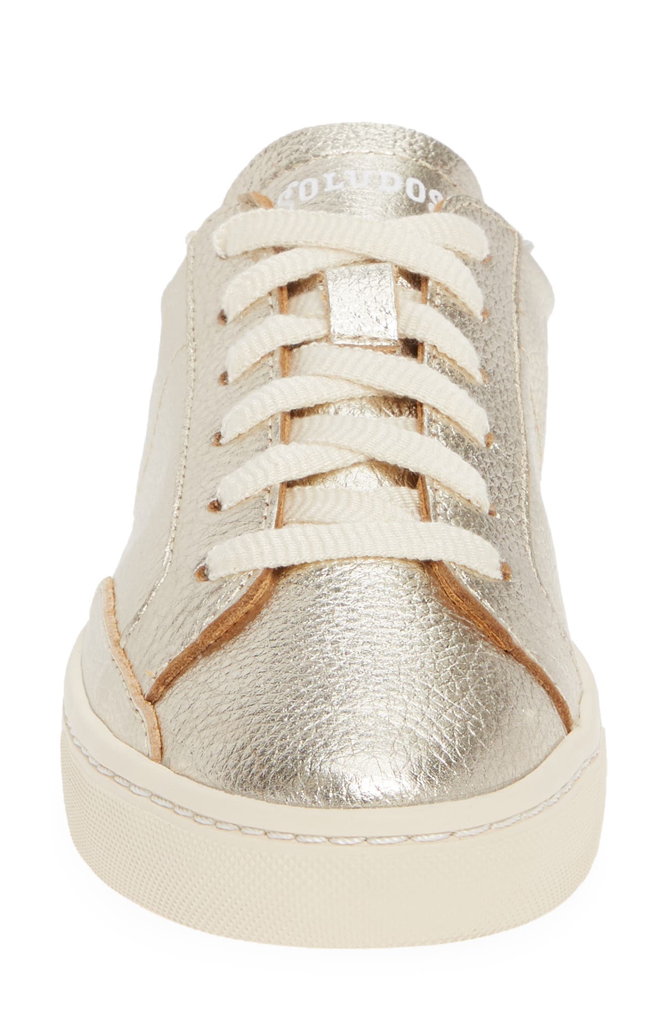 Soludos Ibiza Metallic Lace-Up Sneaker, Alternate, color, 