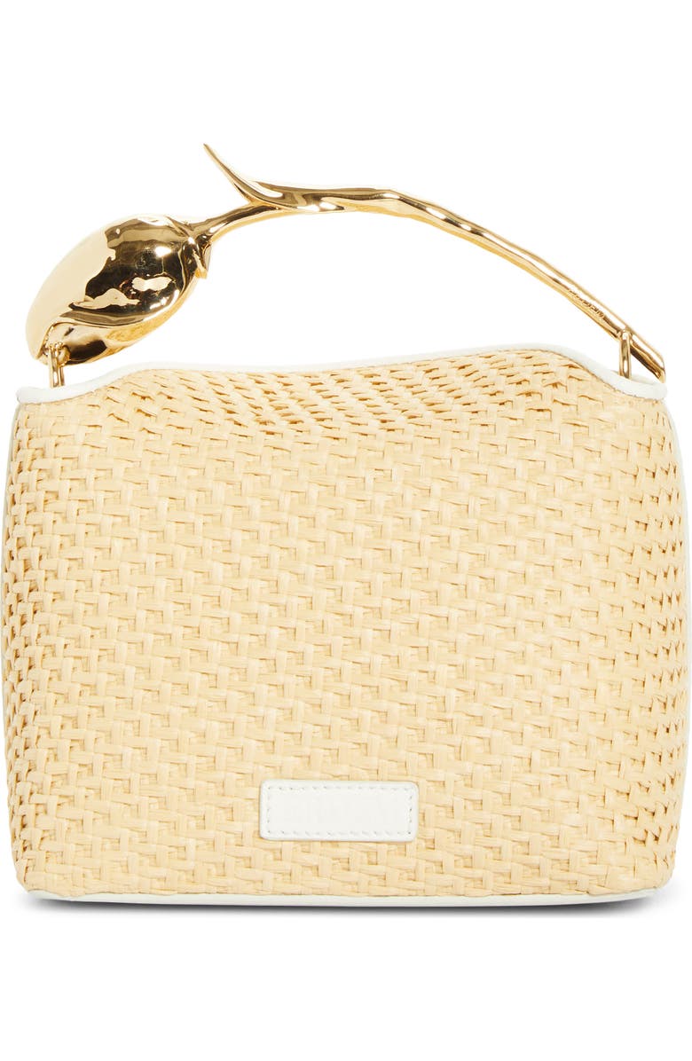 Erdem Mini Bloom Raffia Handbag, Alternate, color, Rose Ditsy Porcelain