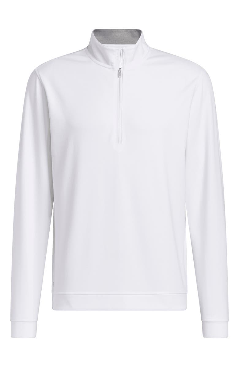 adidas Golf Elevated Stretch Half Zip Pullover, Alternate, color, White