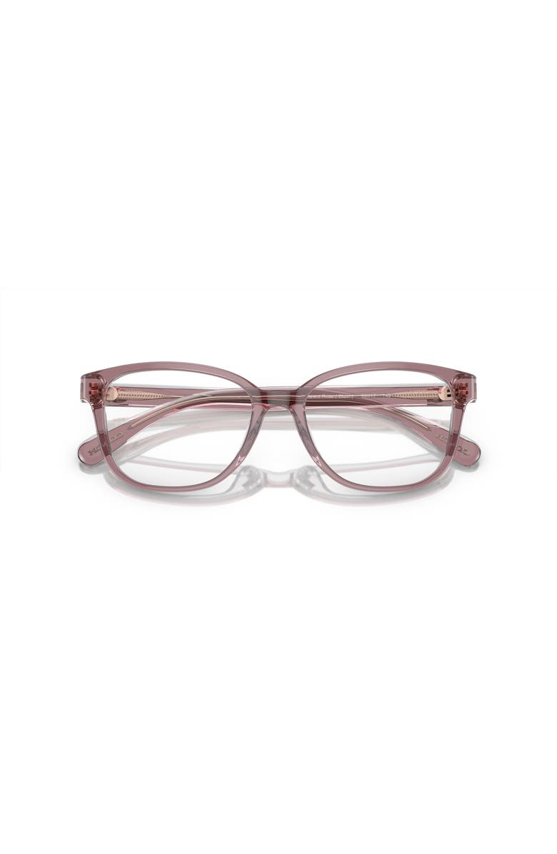 COACH 53mm Square optical glasses, Alternate, color, Pink