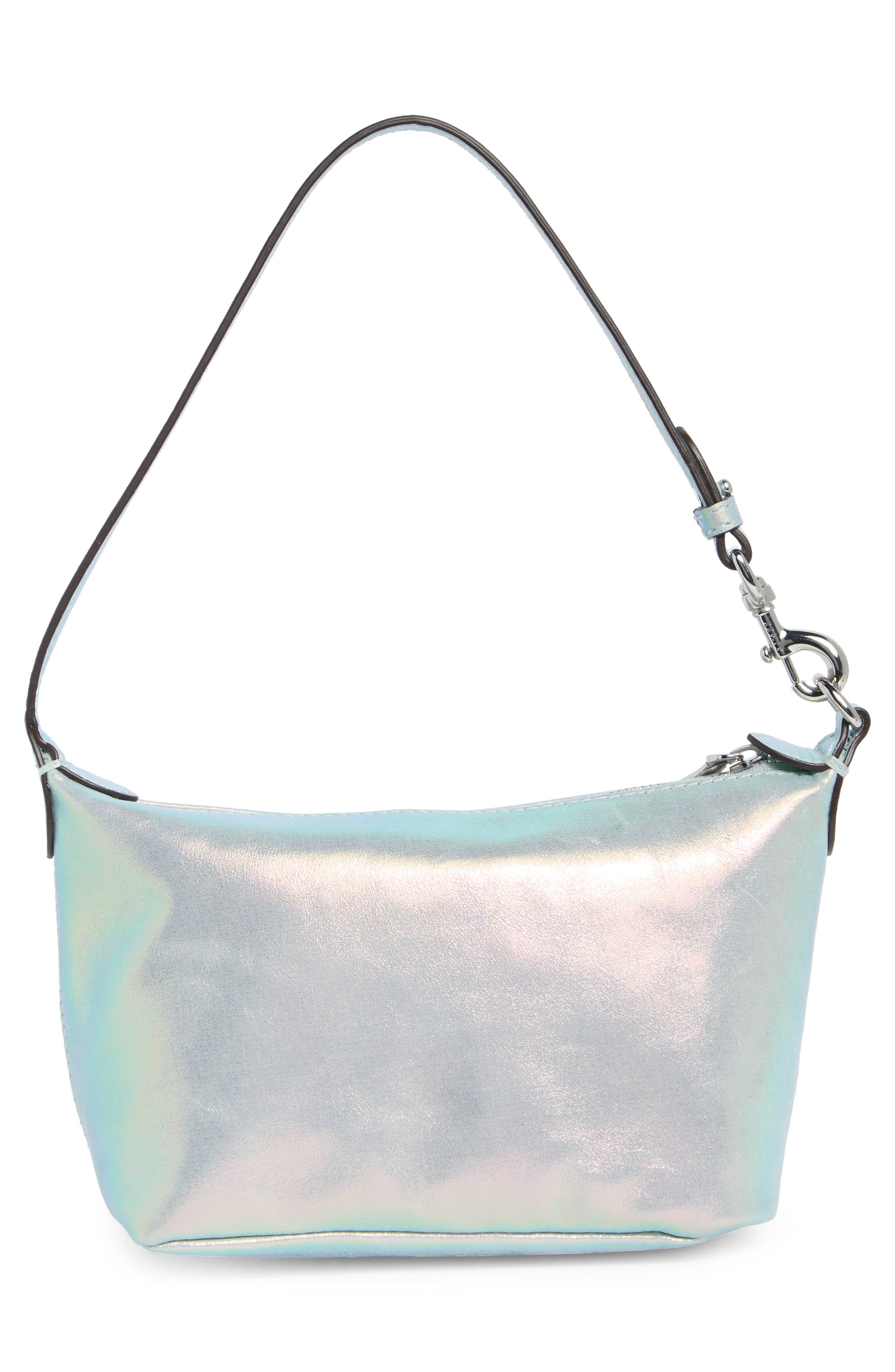 Escape Pouchette Shoulder Bag, Alternate, color, MIRROR BLUE IRIDESCENT
