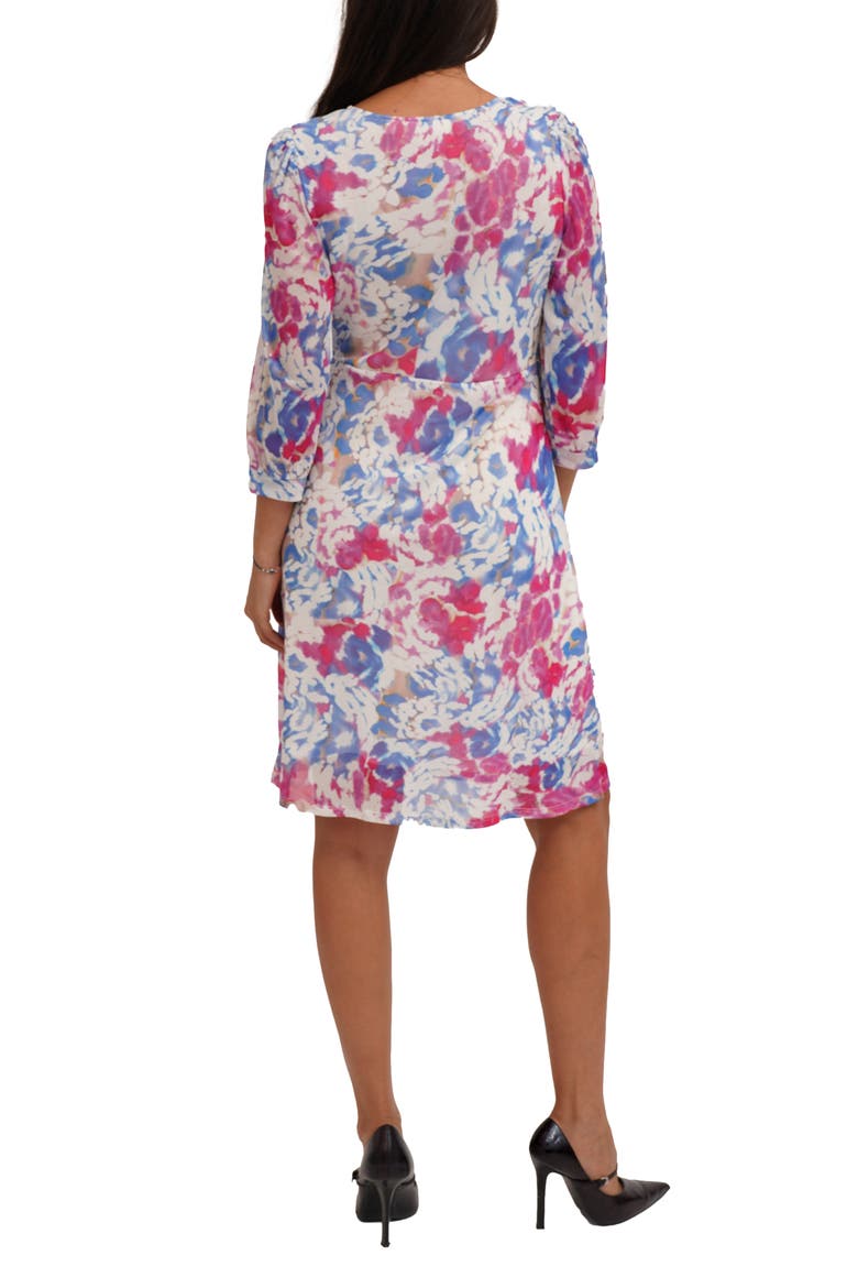 Mesh Twist Front Dress, Alternate, color, PAULA PINK MULTI