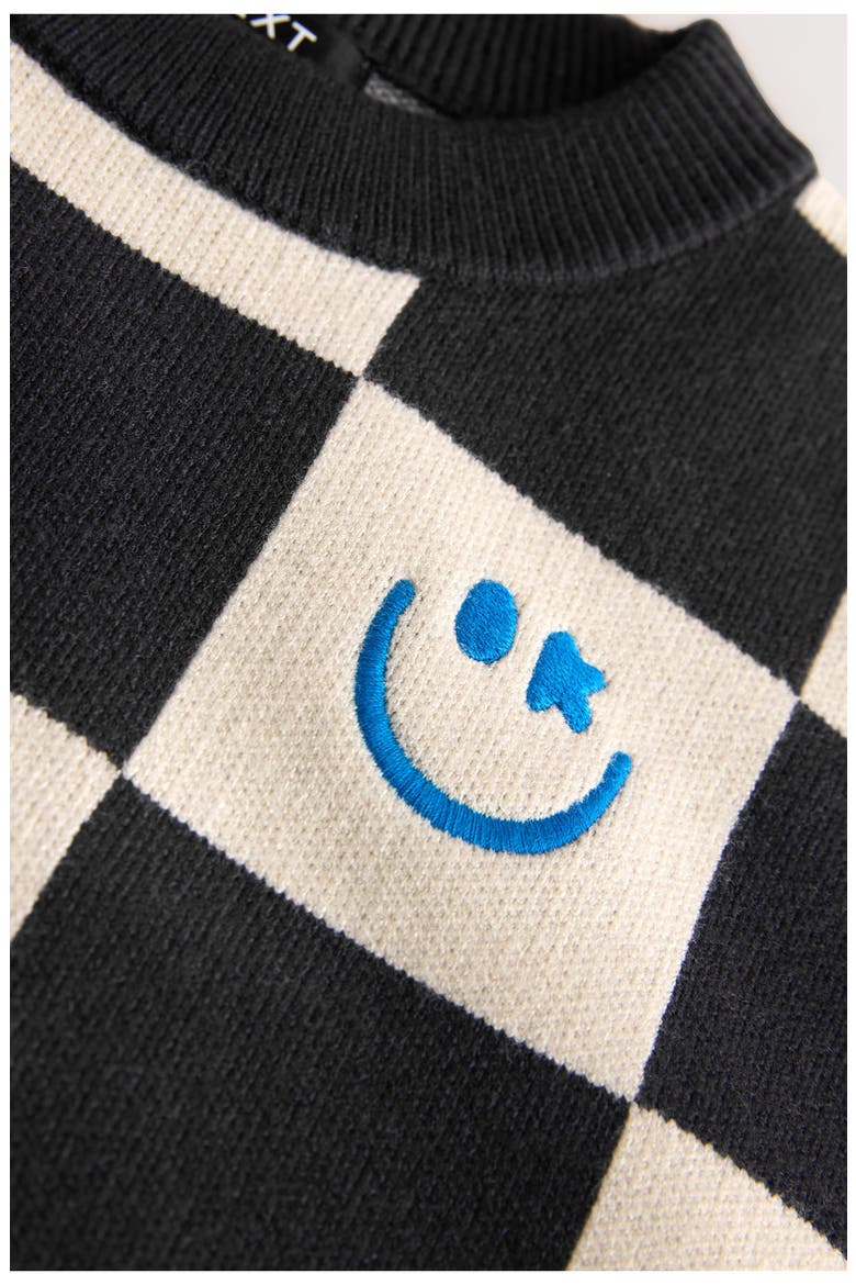 Kids' Checkerboard Knit Sweater, Alternate, color, MULTI