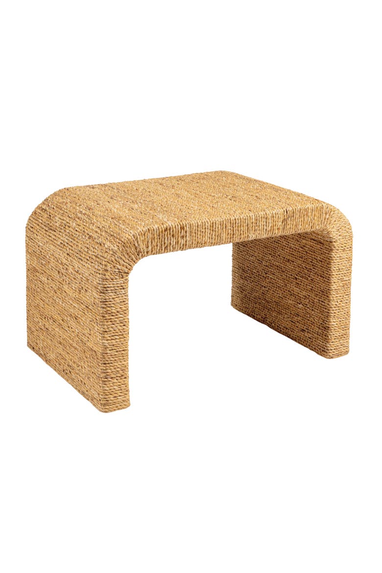 Woven Bench with Waterfall Edge, Main, color, Natural