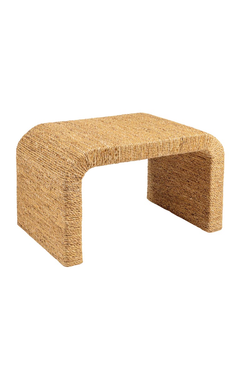 Olive Grove Woven Bench with Waterfall Edge, Main, color, Natural