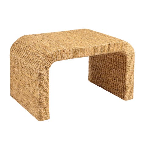 Woven Bench with Waterfall Edge