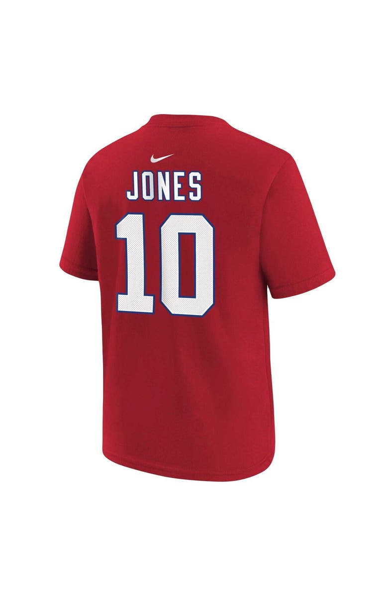 Nike Youth Nike Mac Jones Red New England Patriots Player Name & Number T-Shirt, Alternate, color, 