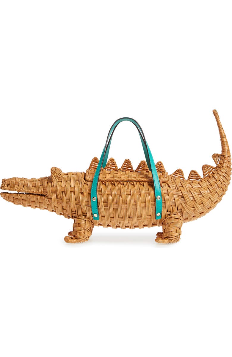 Kate Spade New York swamped 3D wicker alligator handbag, Alternate, color,
